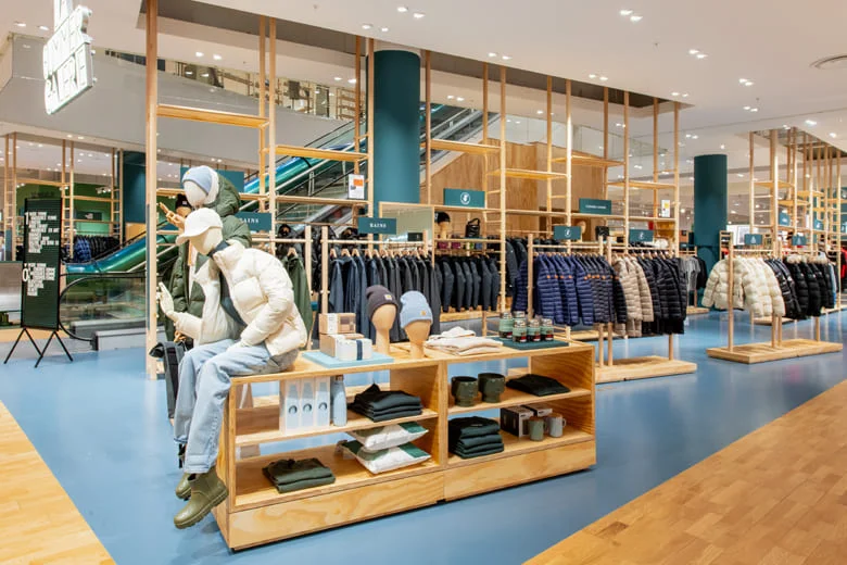 Bespoke retail furniture for Galeries Lafayette designed and manufactured by InscaShops.