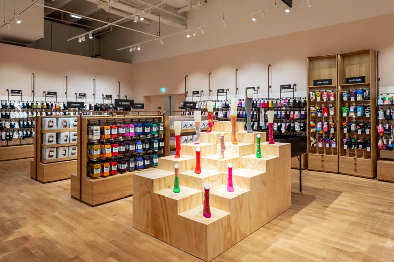 Wooden shop fittings designed by InscaShops for Galeries Lafayette